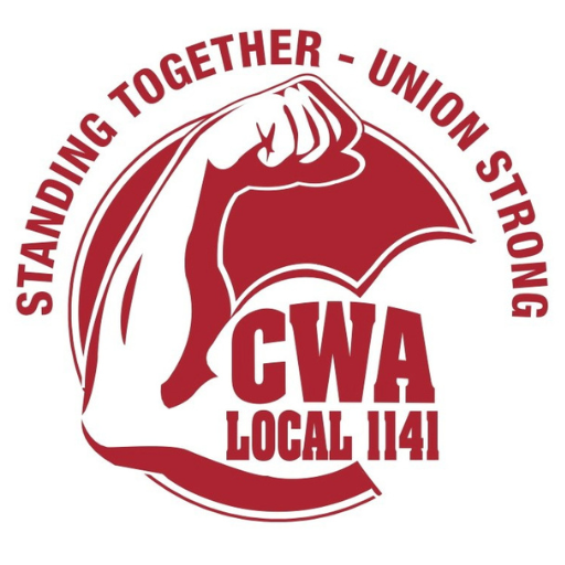 cwa local 1141 logo red square